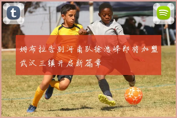 姆布拉告别河南队徐浩峰即将加盟武汉三镇开启新篇章
